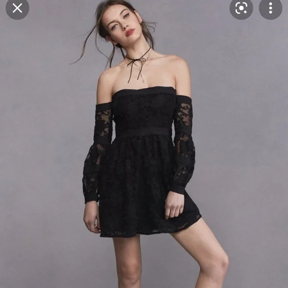 love shack fancy off the shoulder dress Love Shack Fancy Rialto Gown Blue Whisper – shortandsweethire